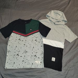 SOUTH POLE Boys T-Shirt Bundle of 2 splatter paint hoodie Large 14-16